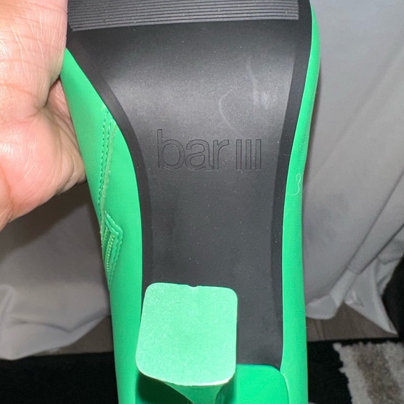 BAR III Womens Green Stretch Comfort Olevia Pointed Toe Flare Zip-Up Booties - Picture 6 of 6